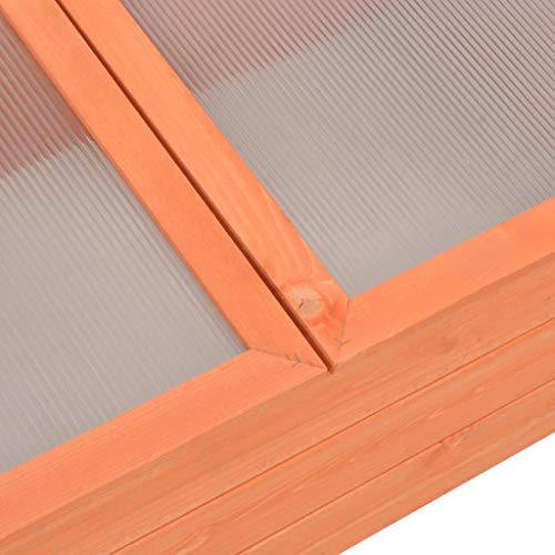 Jardinera de madera impermeable con cubierta protectora de policarbonato 7