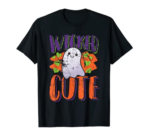 Vintage Wicked Cute Cita - Fantasma de fiesta de Halloween Camiseta