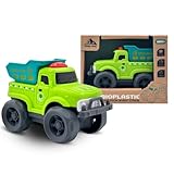 Aigitoy Toddler Car Toys for Boy Girl 1-3 Year Old, Green Recycling Truck, BPA Free, Phthalates Free, PVC, Recycled Plastic, Toddlers Toy for Fine Motor Skills, Birthday for Boys Girls