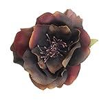 Pinza de pelo de la vendimia de la flor de bronce y trackball