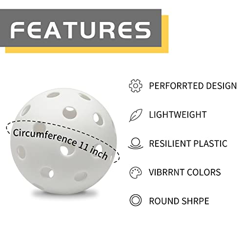 9 Pack Softball Practice Balls, 11 Inch Plastic Softballs For Hitting & Batting, Limited Flight Hollow Airflow Training Baseball, Lightweight Mini Ball For Sport, Indoor Outdoor, 3.5 Inches Diameter #TOP1