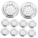 DIYEAH 10piezas Rejillas De Ventilación Circulares Inoxidable Malla Decorativa Para Cocina Baño Oficina Fácil Instalación