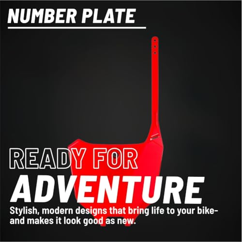 Polisport 8670700001 - Tabella Portanumero Replica Oem Realizzata In Plastica Lucida Resistente E Durevole Compatibile Con Le Moto Honda In Colore Rosso - 4