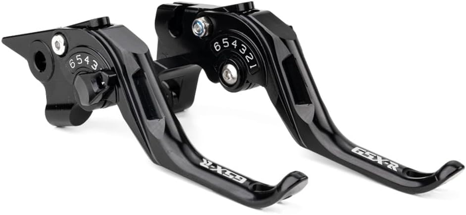 MOWOK Fit for Suzuki GSXR 600 750 (2006-2024) GSXR 1000R (2009-2024) GSX-R1000 (2005-2006) Motorcycle Accessories Adjustable Handlebars Short Brake and Clutch Levers Set (Black)