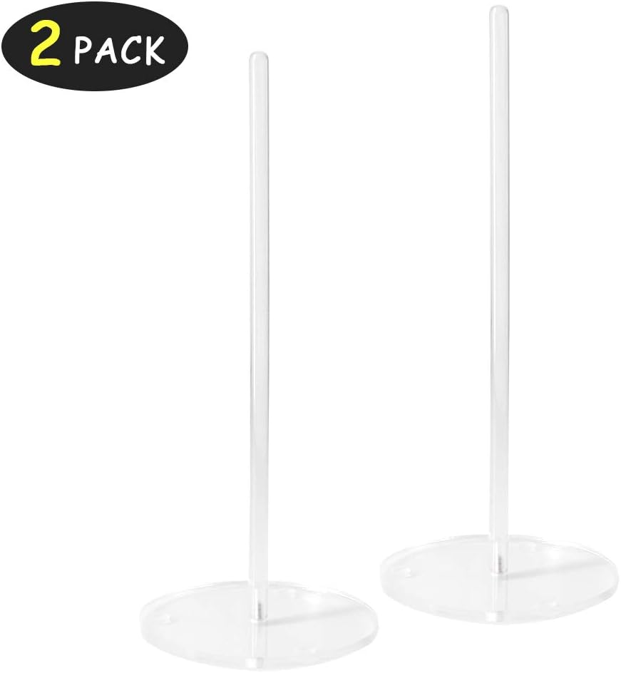 HAISEN Acrylic Donut holder 11 inches,Clear Donut Donut For Wedding Party Supplies 2 Piece