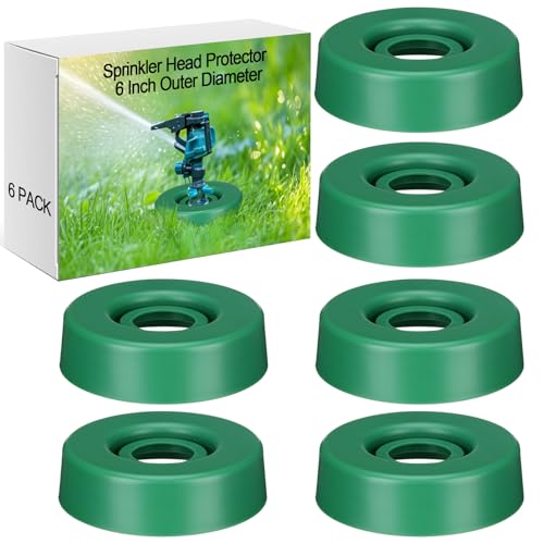 Reallnaive 6 Pcs Sprinkler Head Protector Plastic Donut Guard for Lawn