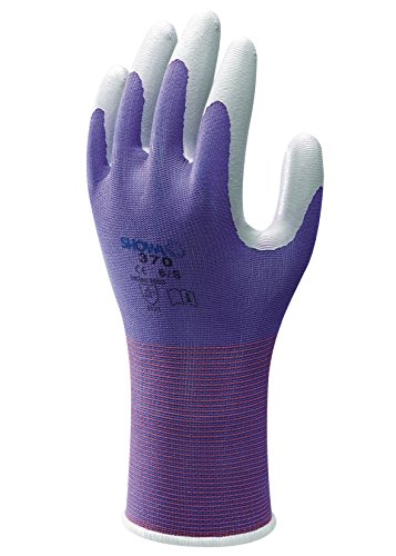 Showa 370 M Floreo Mixed Coloured Nylon Backing Fabric Protective Glove With Nitrile Coating on Palm/M Cover