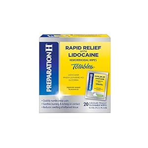 Image of PREPARATION H Rapid Relief with Lidocaine Hemorrhoid Symptom Treatment Flushable Wipes, Numbing Relief for Pain, Burning & Itching, Reduces Swelling, 20 Count