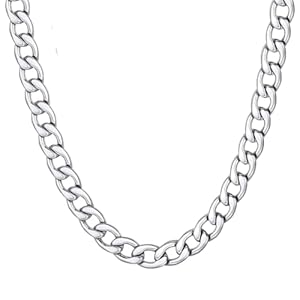 ChainsPro Mens Sturdy Cuban Chain Necklace, 4/5/6/9/12/13/15 MM Width, 14″ 18″ 20″ 22″ 24″ 26″ 28″ 30″ Length, Hip-Hop Cool Style, 316L Stainless Steel/18K Gold Plated/Black-With Gift Box