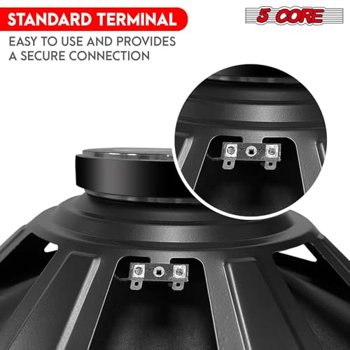 Image of 5 CORE 15 inch Subwoofer Pair 2000W 8 Ohm 40 Oz Magnet 2.5 inch Voice Coil Deep Bass PA DJ Full Range Speaker Pro Audio Driver - FR 15 140 MS 2PCS