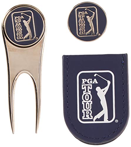 PGA TOUR Golf Pocket Clip Tin Gift Set, Black Iris, One Size