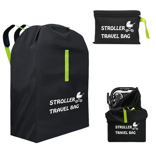 lelewangluo Transporttasche Kinderwagen, Robuste Gate Check Reisetasche Wasserdicht Kinderwagen Abdeckung Schutzhülle Stroller Bag Flugzeug Buggy Tasche mit Schultergurt