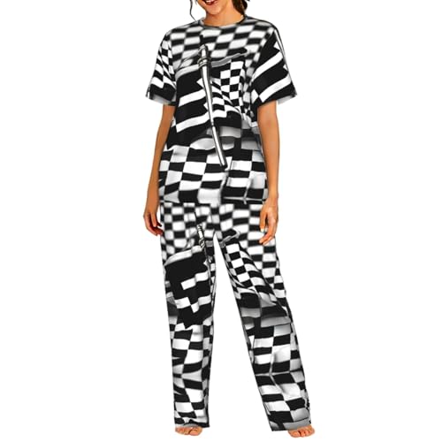 Pyjama confortable femme avec drapeaux de course pour cocooning