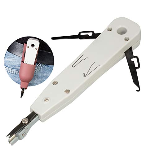 LSA Outil de raccordement réseau LAN DSL RNIS Outil de pose pour prises réseau, câble de pose, panneau de brassage, barres LSA CAT5, CAT6, CAT7, panneaux de brassage, coupe-fil, câble LSA Punch Down