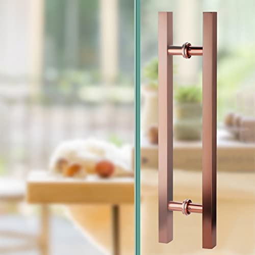 Barre d'appui de luxe contemporaine or rose en forme H 100 cm - 5