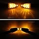 AUTOXBERT 4 Stück Motorrad LED Blinker 12V Universal 14 LEDs Mini Blinker Wasserdicht Hohe Helligkeit für Motorrad Roller Quad Cruiser ATV Off Road Scooter