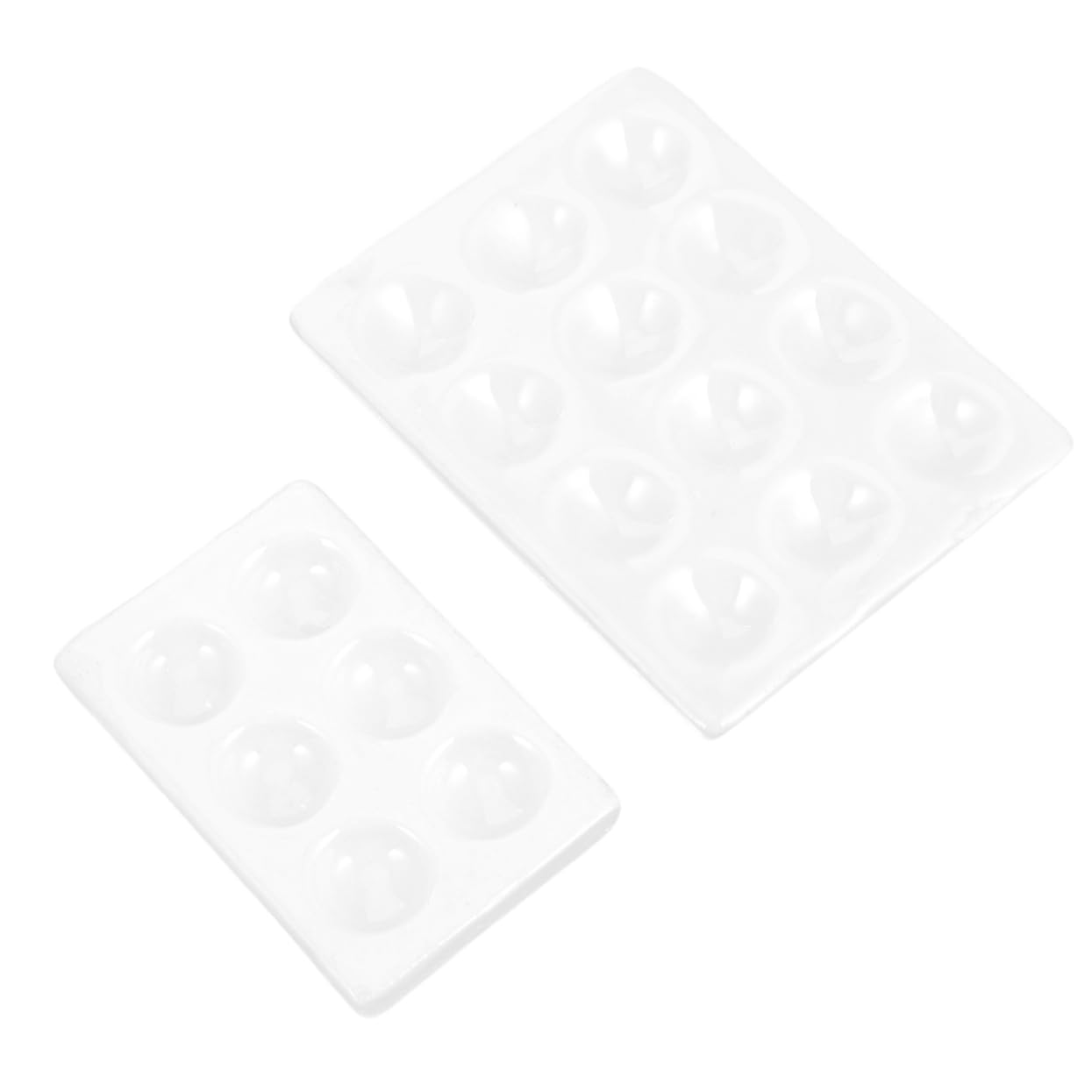 CIYODO 4pcs Porcelain Spotting Reaction Plate Chemistry Reaction Wells Plates 6 12 Holes for Laboratory Education