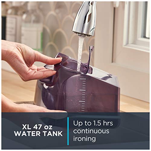 Rowenta - 1830005299 DG8520 Perfect Steam 1800-Watt Eco Energy Steam Iron Station Stainless Steel Soleplate, 400-Hole, Purple