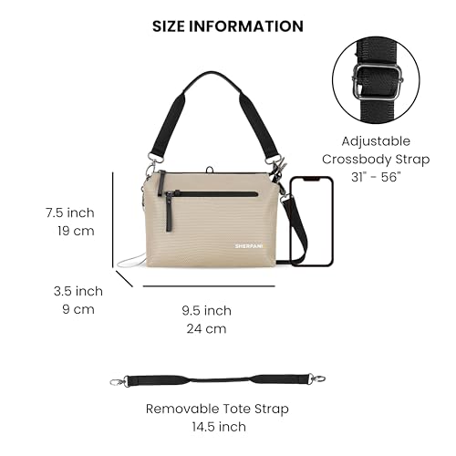 Image of Sherpani Mei, Small Anti Theft Crossbody Purse, Lightweight Cross Body Bag, Handbags, Fashion Trio Bag