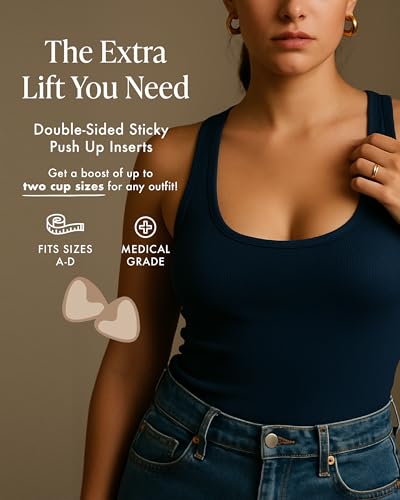 Sticky Push Up Inserts, Double Sided Sticky Bra Inserts, Adhesive Bra Pads, Sticky Bra Lift, Push Up for Bikini2