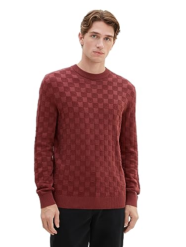 Sweater Homme TOM TAILOR - Pull uni en maille casual