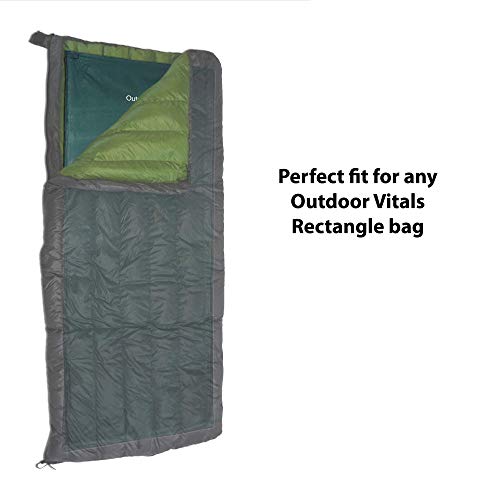 Outdoor Vitals Sleeping Bag Liner (Carbón, Rectangular/ Micro Poliester) miniatura 4