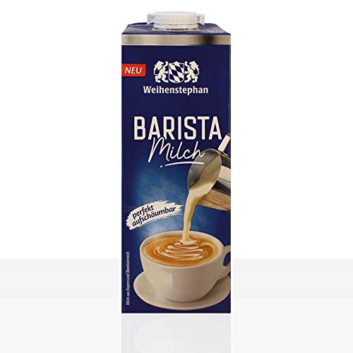 Weihenstephan Barista Milch 3% Fett, haltbare Vollmilch mit Drehverschluss 12 x 1l, Milch