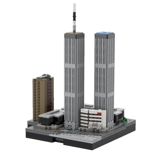 FALAGIL World Trade Center Building Blocks, Landmark New York City Collectible Architecture Model Kit to Build and Display, Home Office Decor, Great Gift for Adults & Teens(1107 Pieces)