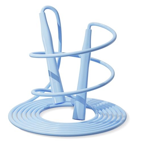 flintronic Speed Jumping Rope, Comba de Saltar de Longitud Ajustable con Mango Antideslizante, Sistema de Doble Rodamiento, Ideal para Fitness, Boxeo, Crossfit y Otros Deportes (Azul)