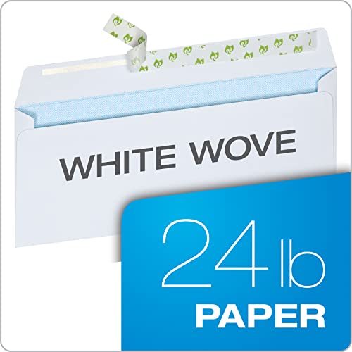 Quality Park #10 Security Envelopes, No Window, Redi-Strip Self Seal Envelopes, 4-1/8 X 9-1/2 Inches, White, 24 Lb Paper, Box Of 100 (Qua69117) #TOP4