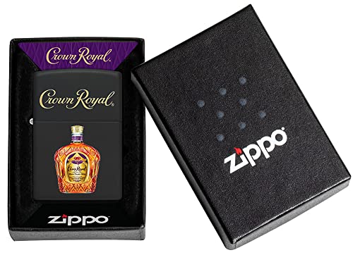 Encendedor Zippo Crown Royal Negro Mate miniatura 6