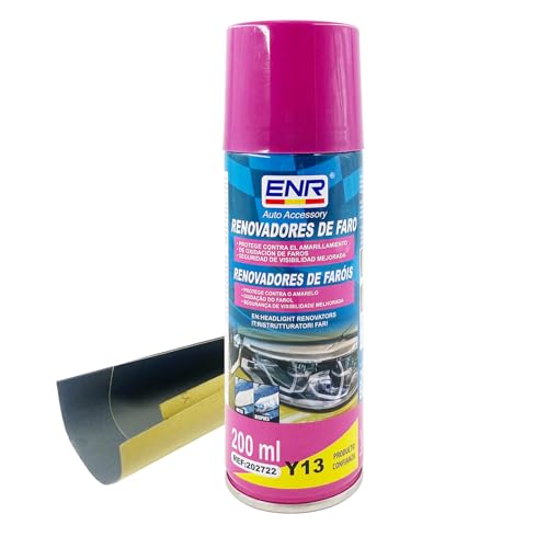 Abrillantador de faros con barniz para faros - Pulir faros coche-Alto brillo y resistente a la abrasión - Elimina óxido, amarilleamiento y arañazos de los faros, fácil de usar - 200ml
