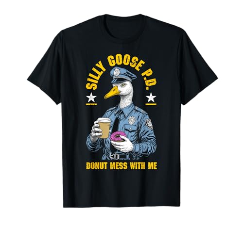 Silly Goose Police Department - Tazza da caffè a forma di ciambella Maglietta
