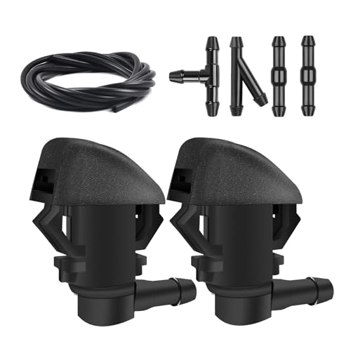 Windshield Washer Nozzles Kit, Windshield Washer Hose Kit with Connectors Compatible with Honda Pilot 2009-2012 2014 2015, Replace OEM# 76810-SZA-A01ZA