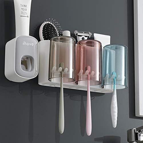 iHave Toothpaste Dispenser and Toothbrush Holder Wall
