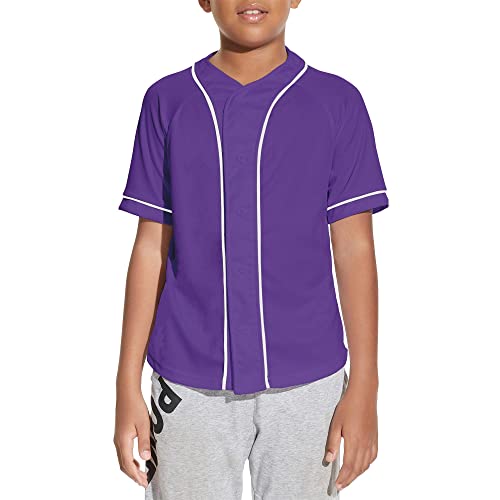Image of Yuji Itadori Kids Baseball Jersey Button Boys Short Sleeve T-Shirts Hip Hop Fashion Casual Sports Solid Color Shirt