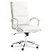 Alera NR4106 Neratoli Series High-Back Swivel/Tilt Chair, White Faux Leather, Chrome Frame