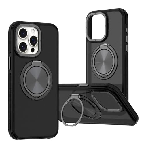 Étui magnétique pliable rotatif pour iPhone 16 15 14 Pro Max noir