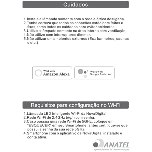 Lampada De Led Inteligente Nova Digital rgb Wifi 15w E27