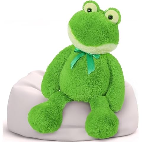 MaoGoLan Stuffed Frog Plush for Kids,Large Frog Stuffed Animal for Girls, 32in Giant Plush Green Frog with Long Legs Arms, Giant Stuffed Frog Gift for Holiday,Mother's Day,Birthday,Children's Day Cover