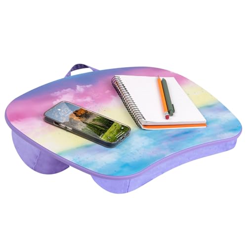 LAPGEAR MyStyle Portable Lap Desk with Cushion - Sunset Watercolor - Fits up to 15.6 Inch Laptops -...