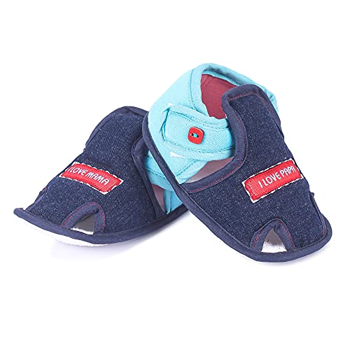 Image of Unisex Baby Sandal for Boys & Girls, First Walking Baby Sandal (4-7 Months) Navy Blue