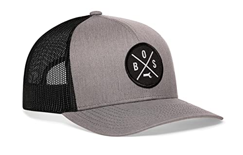 Image of HAKA State City Trucker Hat for Men & Women, Adjustable Baseball Hat, Mesh Snapback, Sturdy Outdoor Black Golf Hat