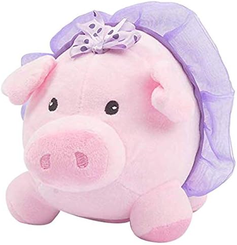 Linzy 8" Ballerina Piggy Bank W/Sound in Purple Tutu