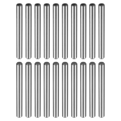 uxcell M3 Internal Thread Dowel Pin 20pcs 5x50mm Chamfering Flat Carbon Steel Cylindrical Pin Bed Bookshelf Metal Devices Industrial Pins