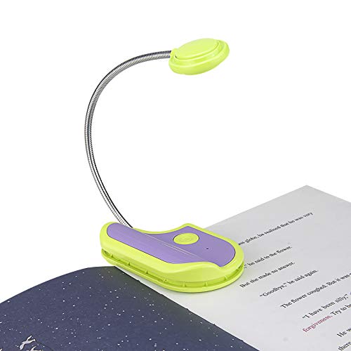 Image of Amber Reading Light Rechargeable, Book Light Kids for Reading in Bed, Clip On Reading Book Light, 2 Lighting Modes, Blue Light Blocking for Eye-Care, Small Bookmark Light for Bookworm-Green