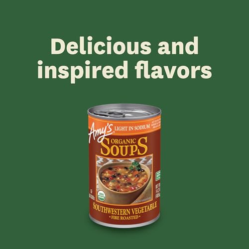 Image of Amy's Soup, Organic Fire Roasted Vegetable with Black Beans, 14.3 Ounce