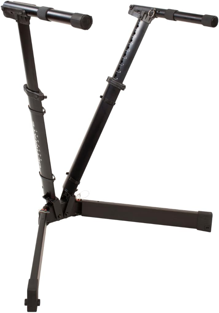 Ultimate Support VS-88B V-Style Portable Height-Adjustable Keyboard Stand w/ Carrying Bag - Black
