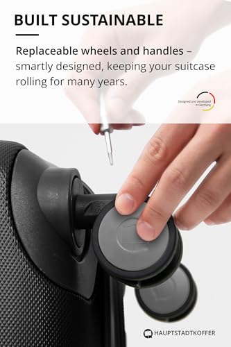 Hauptstadtkoffer Spree - Großer Hartschalen-Koffer, TSA, 4 Doppel-Rollen, Trolley, Rollkoffer, Reisekoffer, Volumenerweiterung, 75 cm, 119 Liter, Apfelgrün