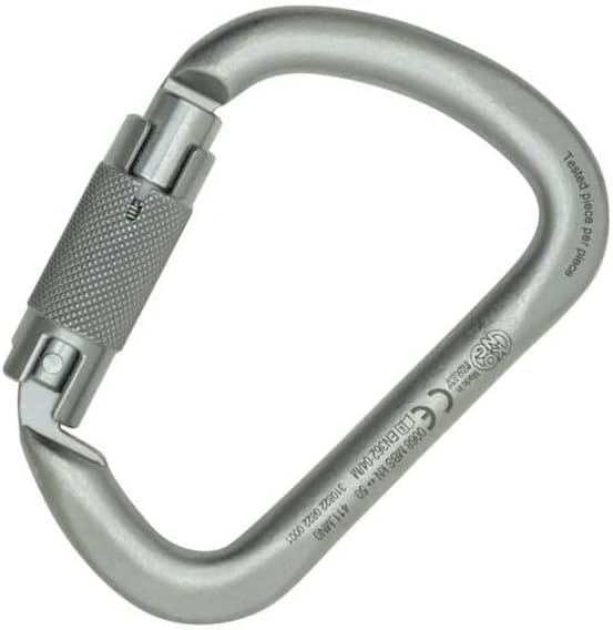 Kong X-Large Carbon Auto Block Carabiner, Heavy Duty Carbon Steel Locking Carabiner with 3-Movement Auto Lock Sleeve, Keylock System, High Strength Carabiner Clip Made in Italy